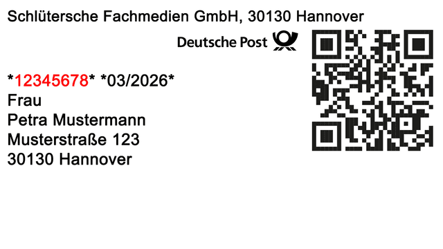 Beispiel, wo die Abo-Nummer zu finden ist